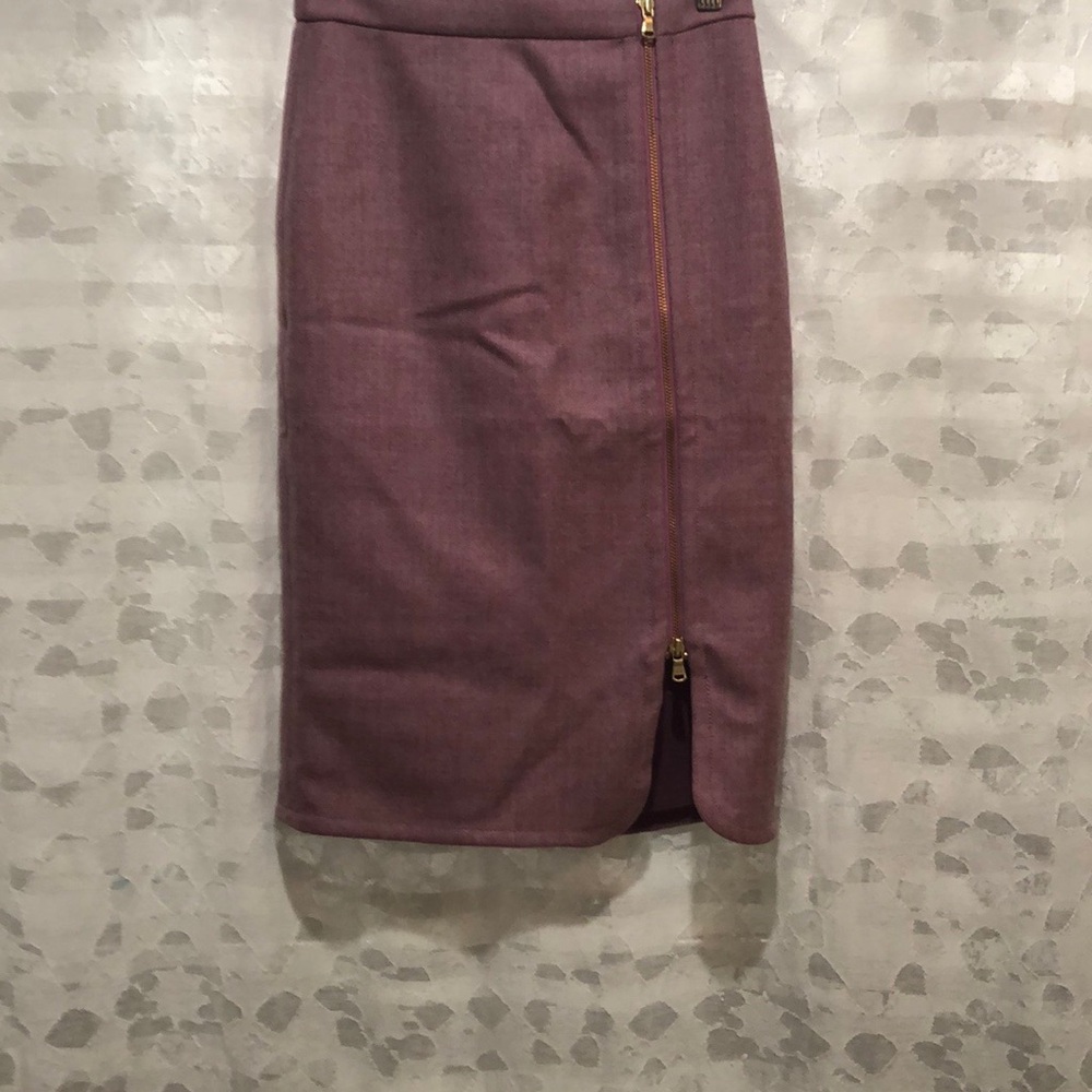 J. Crew Purple Pencil Skirt Knee-Length with Slit